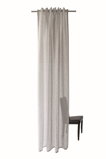 HOMING Schlaufenschal verdeckt Oskar 140x245 Vorhang Wohnzimmer transparent grau