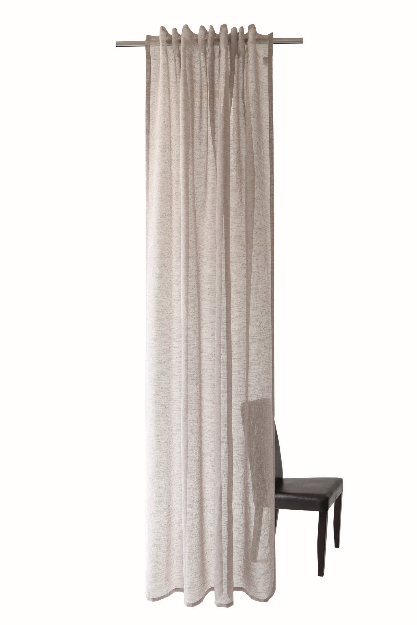 HOMING Schlaufenschal Oskar 140x245 Vorhang Wohnzimmer transparent taupe Deko