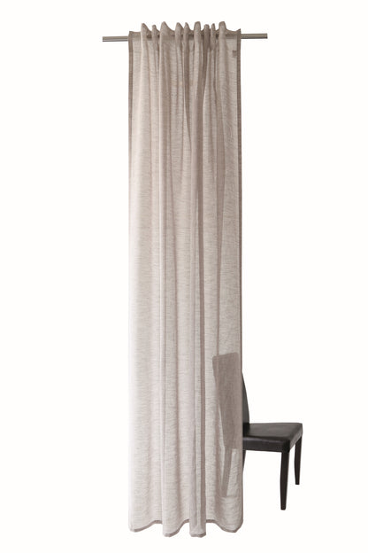 HOMING Schlaufenschal Oskar 140x245 Vorhang Wohnzimmer transparent taupe Deko
