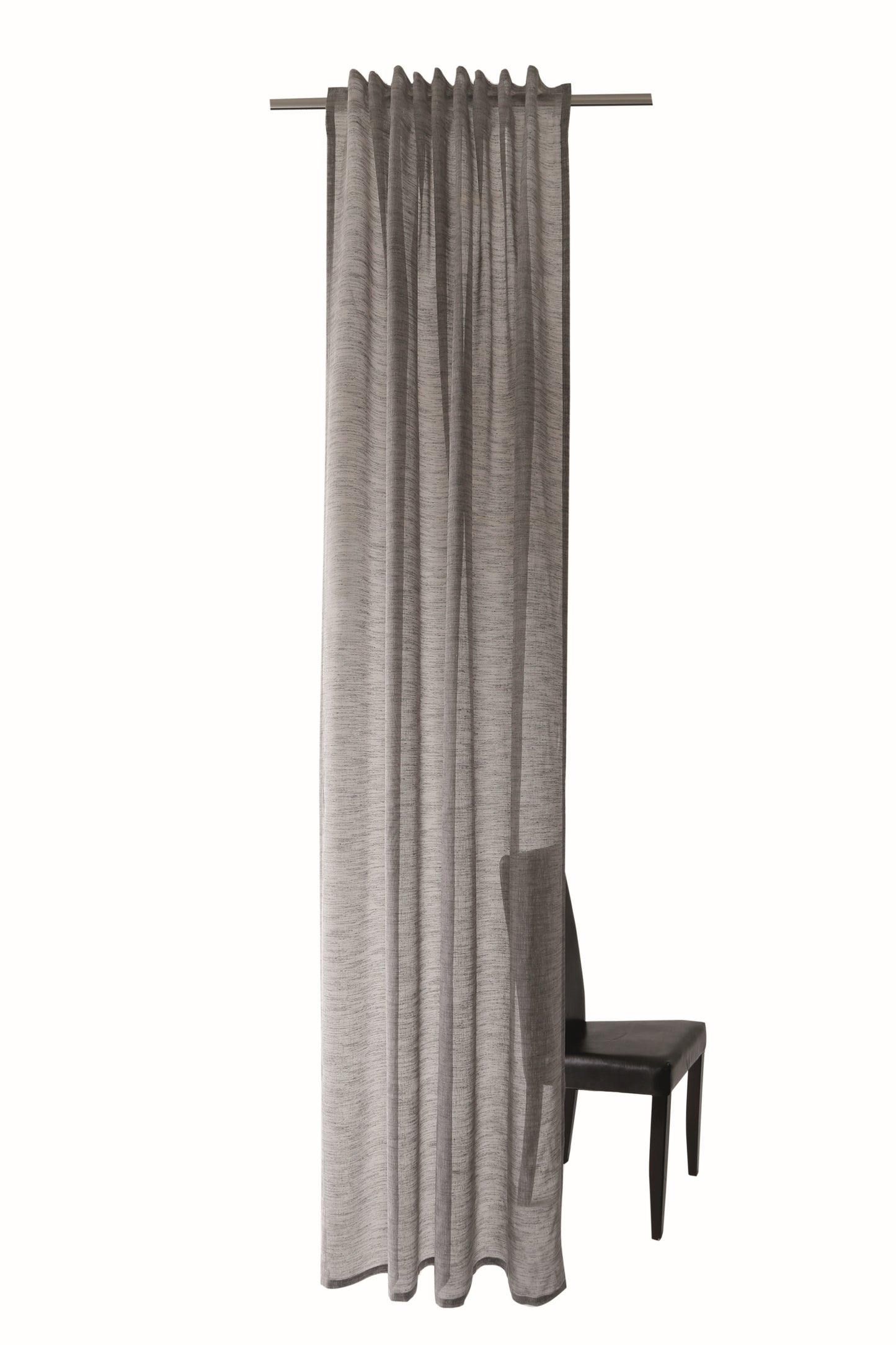 HOMING Schlaufenschal Oskar 140x245 Vorhang Wohnzimmer transparent anthrazit
