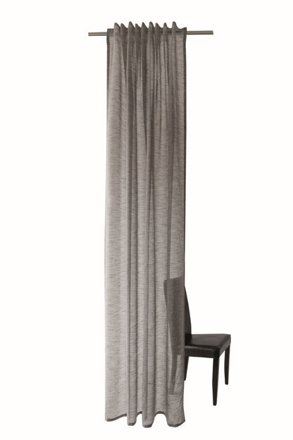 HOMING Schlaufenschal Oskar 140x245 Vorhang Wohnzimmer transparent anthrazit