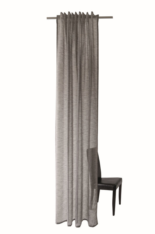 HOMING Schlaufenschal Oskar 140x245 Vorhang Wohnzimmer transparent anthrazit