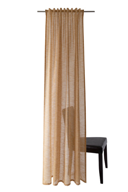 HOMING Schlaufenschal Oskar 140x245 Vorhang Wohnzimmer transparent safran Deko