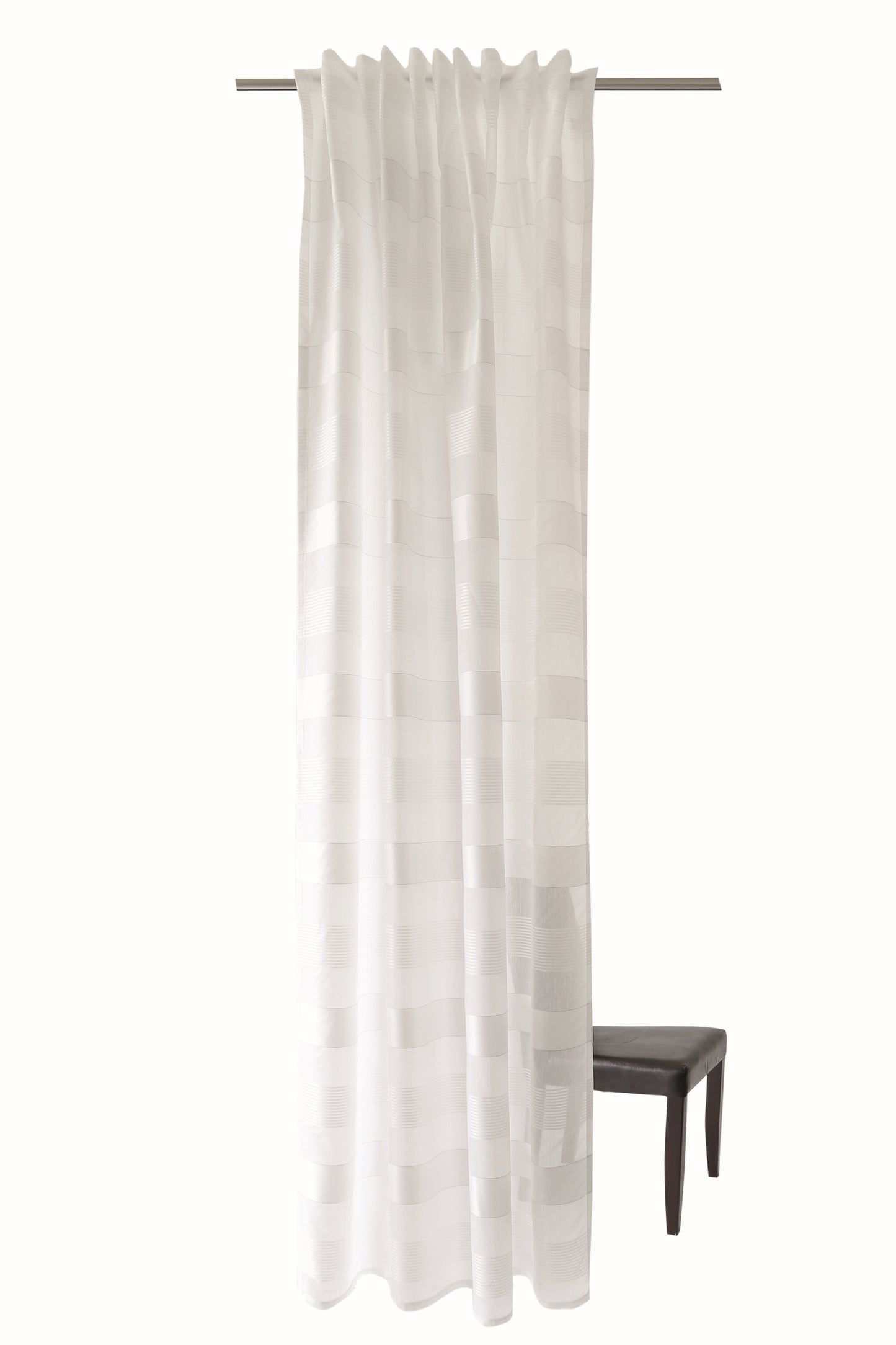 Homing Schlaufenschal verdeckt Lena 140x245 Vorhang Wohnzimmer transparent weiß