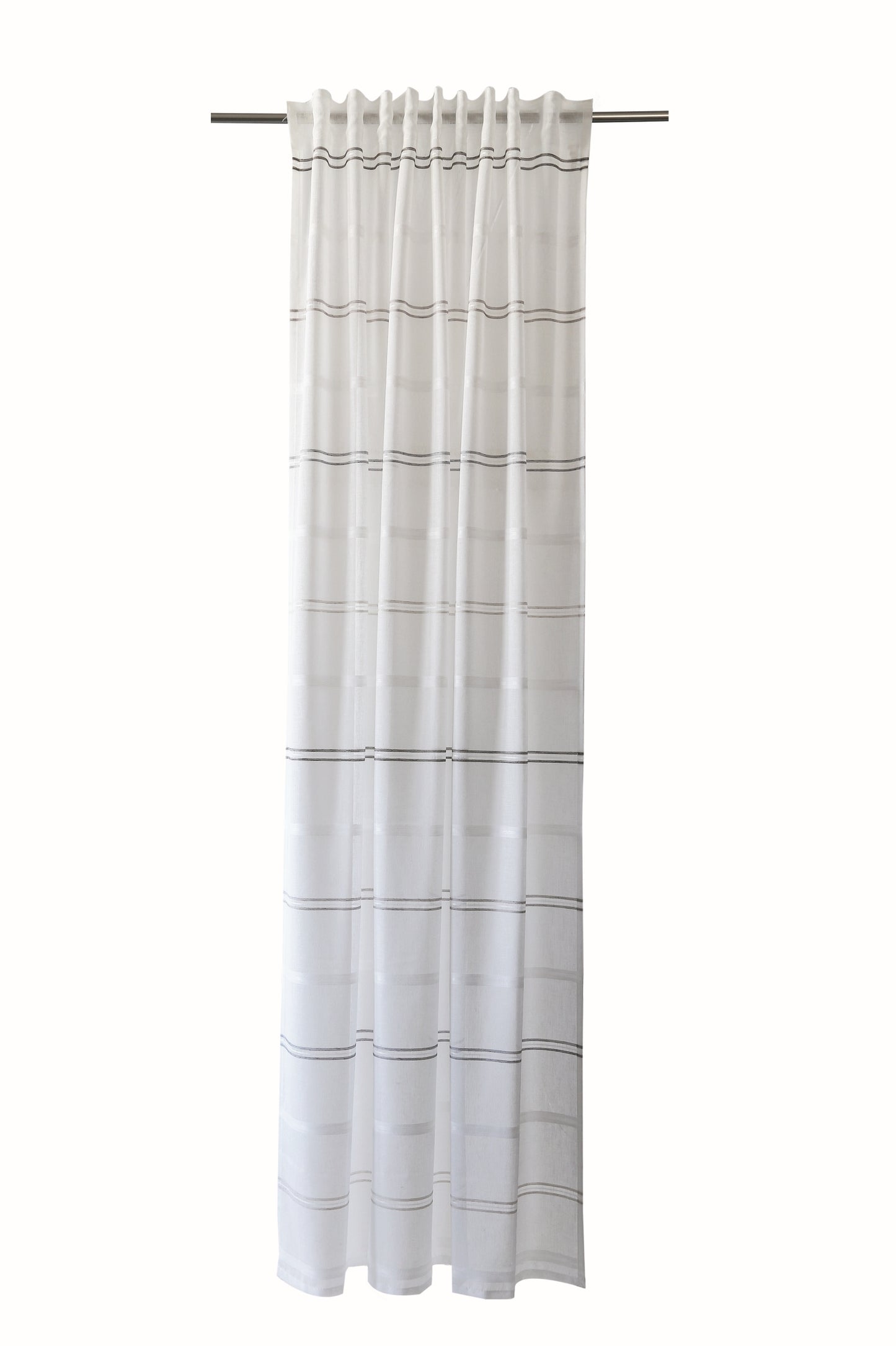 Homing Schlaufenschal Linus 140x245 Vorhang Wohnzimmer transparent weiß-grau