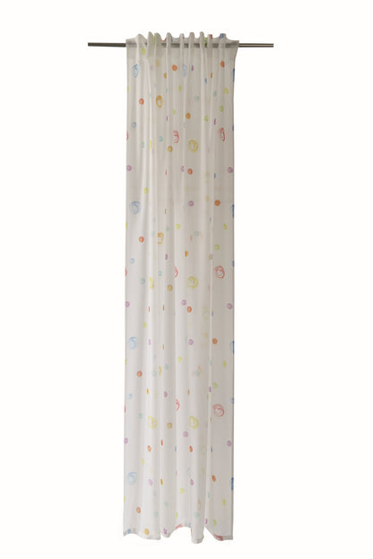 Homing Schlaufenschal Bubble 140x245 Vorhang Kinderzimmer tranaparent multicolor