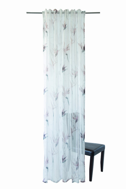 Homing Schlaufenschal Lycka 140x245 Vorhang Wohnzimmer transparent mauve Deko