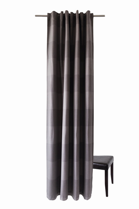 Homing Schlaufenschal Galdin Stripe 140x245cm Vorhang verdunkelnd grau Deko