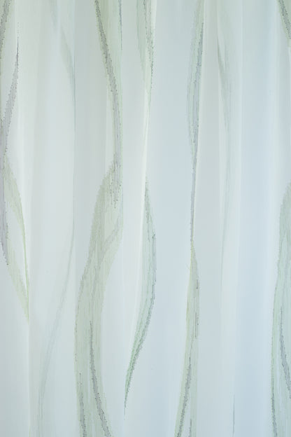 Homing Verdeckter Schlaufenschal 140x245cm grün Vorhang Wohnzimmer Schlafzimmer