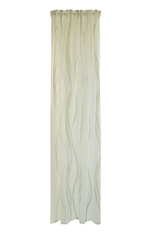 Homing Verdeckter Schlaufenschal 140x245cm grün Vorhang Wohnzimmer Schlafzimmer