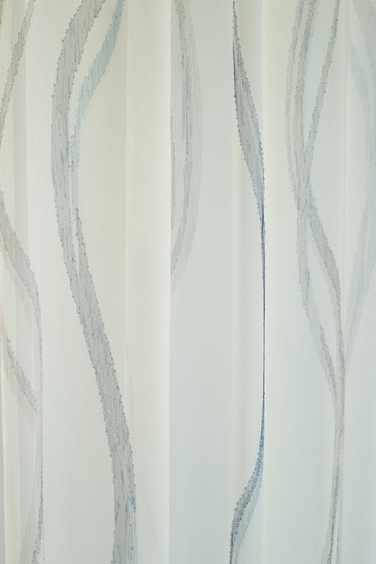 Homing Verdeckter Schlaufenschal 140x245cm blau Vorhang Wohnzimmer Schlafzimmer