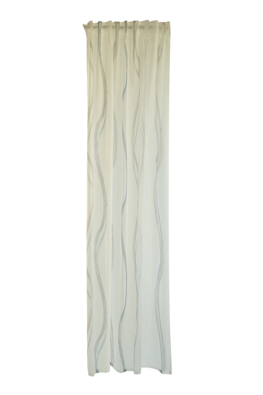 Homing Verdeckter Schlaufenschal 140x245cm blau Vorhang Wohnzimmer Schlafzimmer