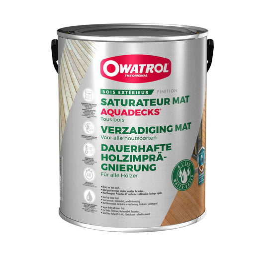 Owatrol Aquadecks Teak 1L Holz Imprägnierung Anstrich Holzschutz Teakholz Schutz