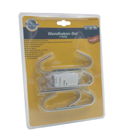 7tlg Set Wandhaken bis 25kg Universal Haken Wandhalter Gerätehaken Garage Keller