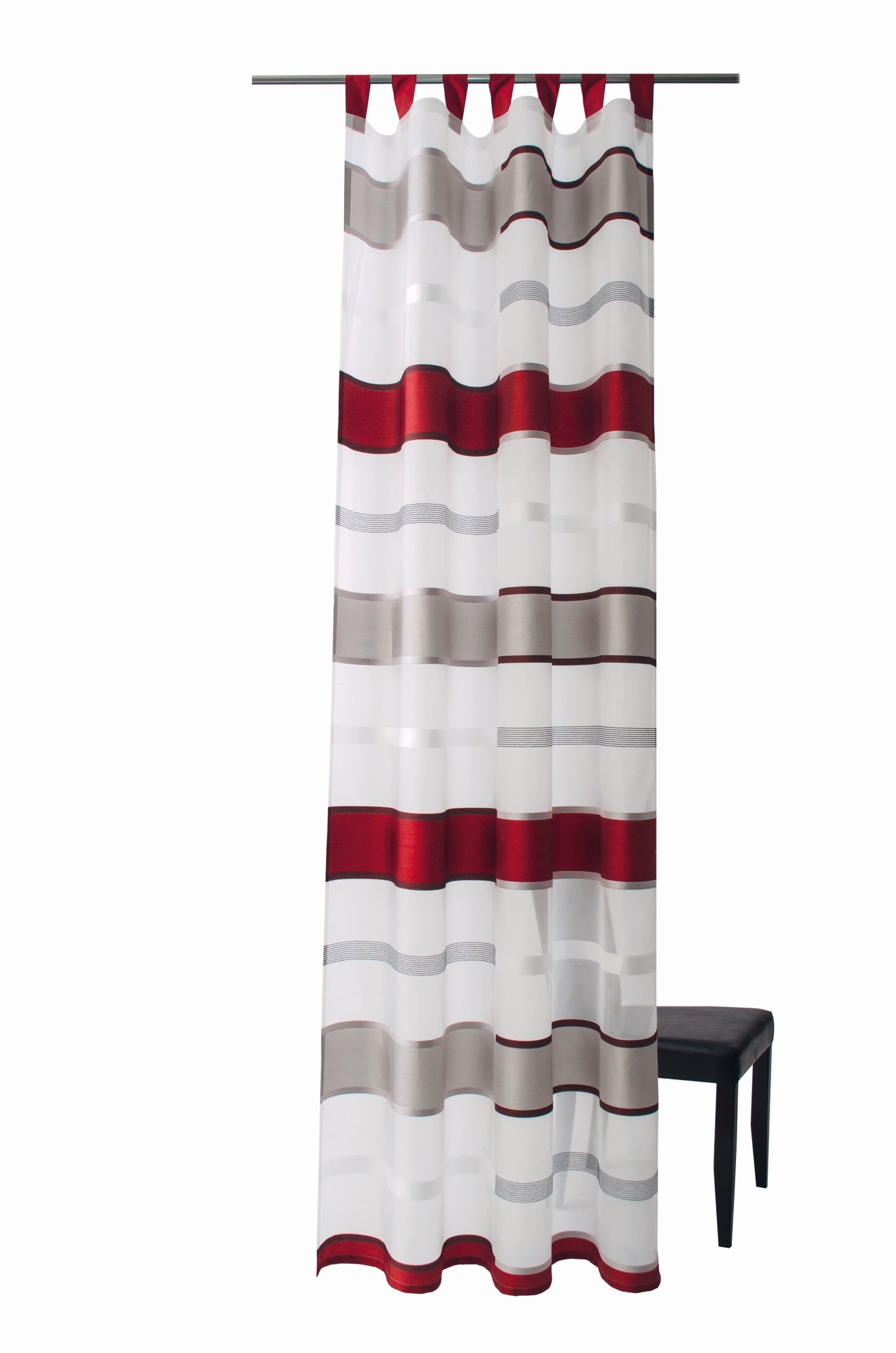 Homing Schlaufenschal Cosoria 140x245 Vorhang Wohnzimmer Deko transparent rot