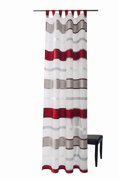 Homing Schlaufenschal Cosoria 140x245 Vorhang Wohnzimmer Deko transparent rot