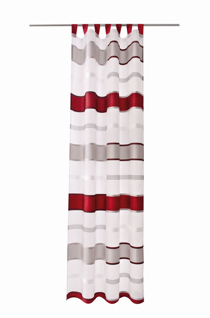 Homing Schlaufenschal Cosoria 140x245 Vorhang Wohnzimmer Deko transparent rot