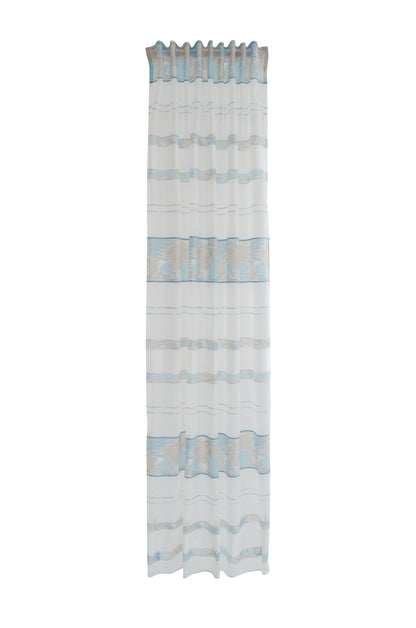 Schlaufen Vorhang Florim blau 140x245 Wohnzimmer Schlafzimmer Kinderzimmer Deko