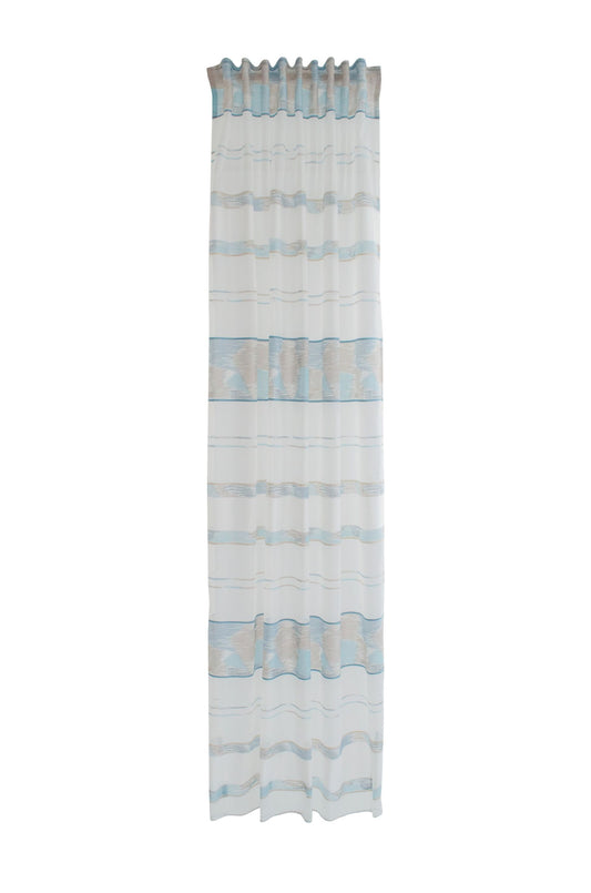 Schlaufen Vorhang Florim blau 140x245 Wohnzimmer Schlafzimmer Kinderzimmer Deko