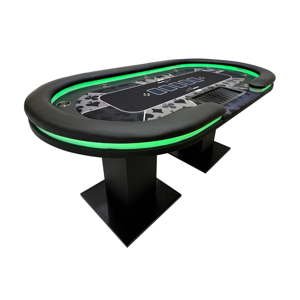 Pokertisch Royal für 9 Personen Spieltisch Pokerauflage Poker Kartenspiel Tisch