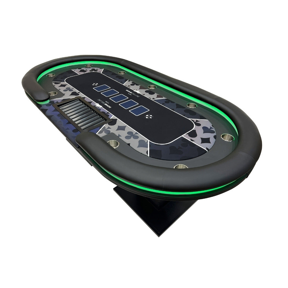 Pokertisch Royal für 9 Personen Spieltisch Pokerauflage Poker Kartenspiel Tisch
