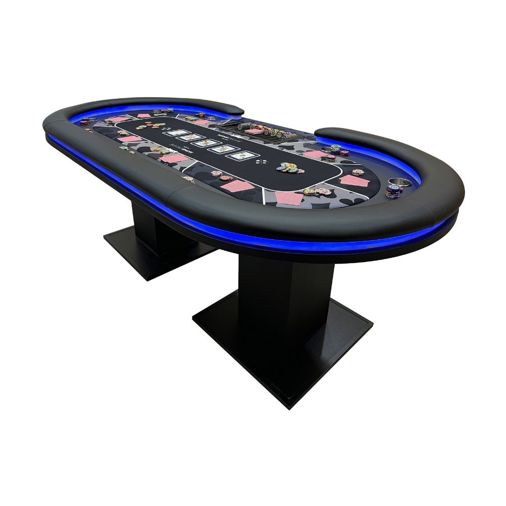 Pokertisch Royal für 9 Personen Spieltisch Pokerauflage Poker Kartenspiel Tisch