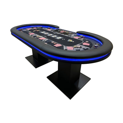 Pokertisch Royal für 9 Personen Spieltisch Pokerauflage Poker Kartenspiel Tisch
