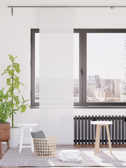 Homing Flächenvorhang Manhatten 60x245cm weiß Vorhang Wohnzimmer Schlafzimmer