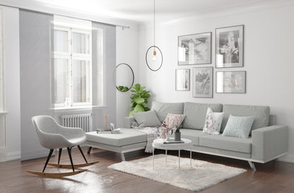 Homing Flächenvorhang Manhatten 60x245cm silber Vorhang Wohnzimmer Schlafzimmer