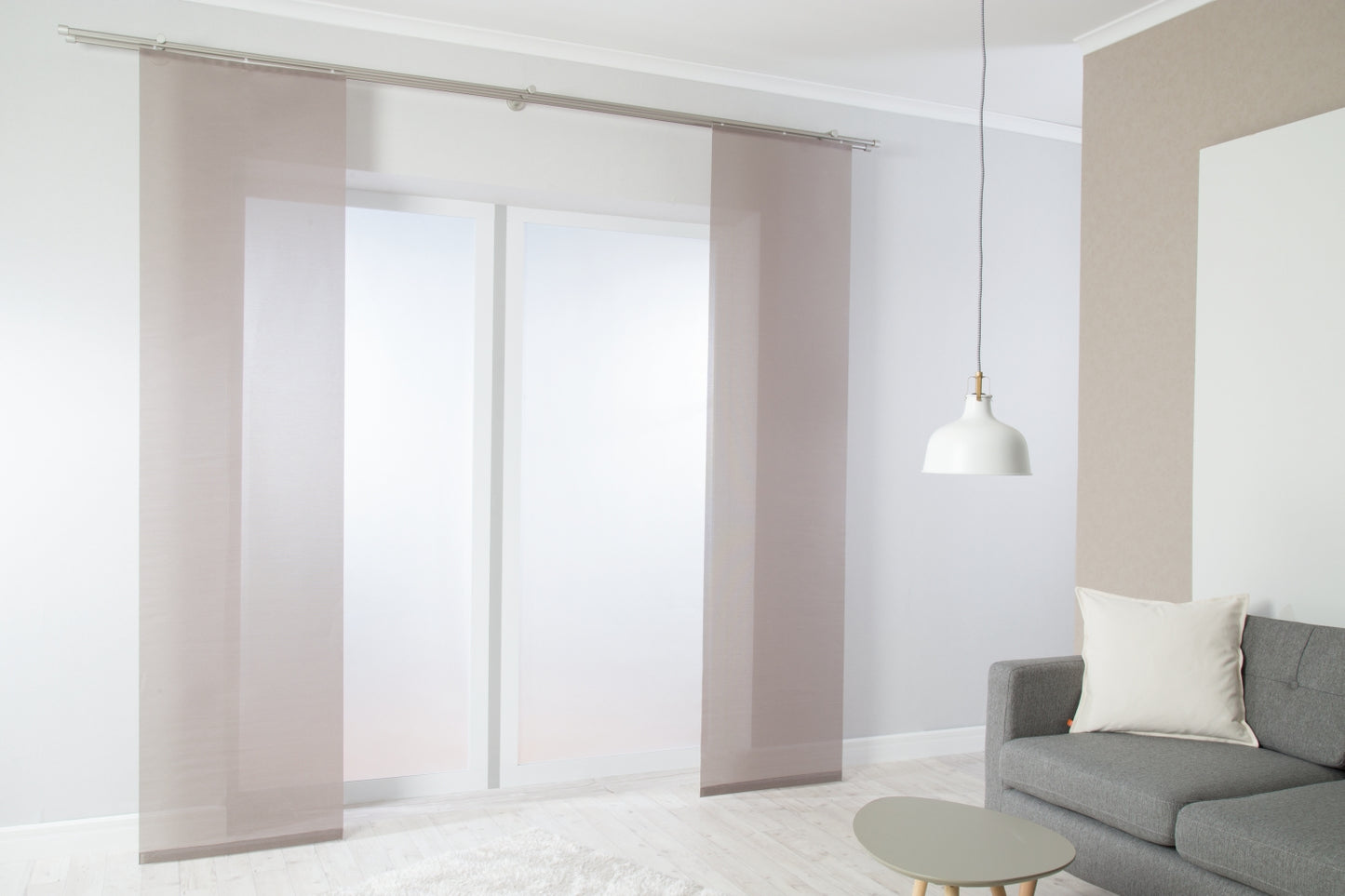 Homing Flächenvorhang Manhatten 60x245cm braun Vorhang Wohnzimmer Schlafzimmer