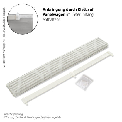 Flächenvorhang Genaro grau 60x245 Vorhang Wohnzimmer Schlafzimmer Kinderzimmer
