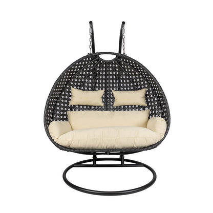 Korb Hängesessel Duetto mit Gestell + Kissen Hängestuhl Lounge Hängekorb Sessel