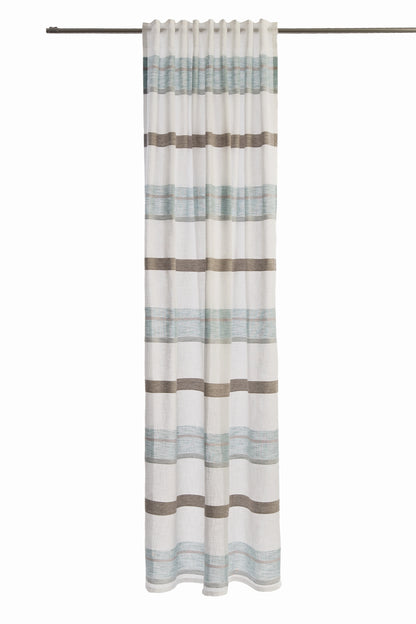 Homing Schlaufenschal Lea 140x245 Vorhang Wohnzimmer halbtransparent petrol