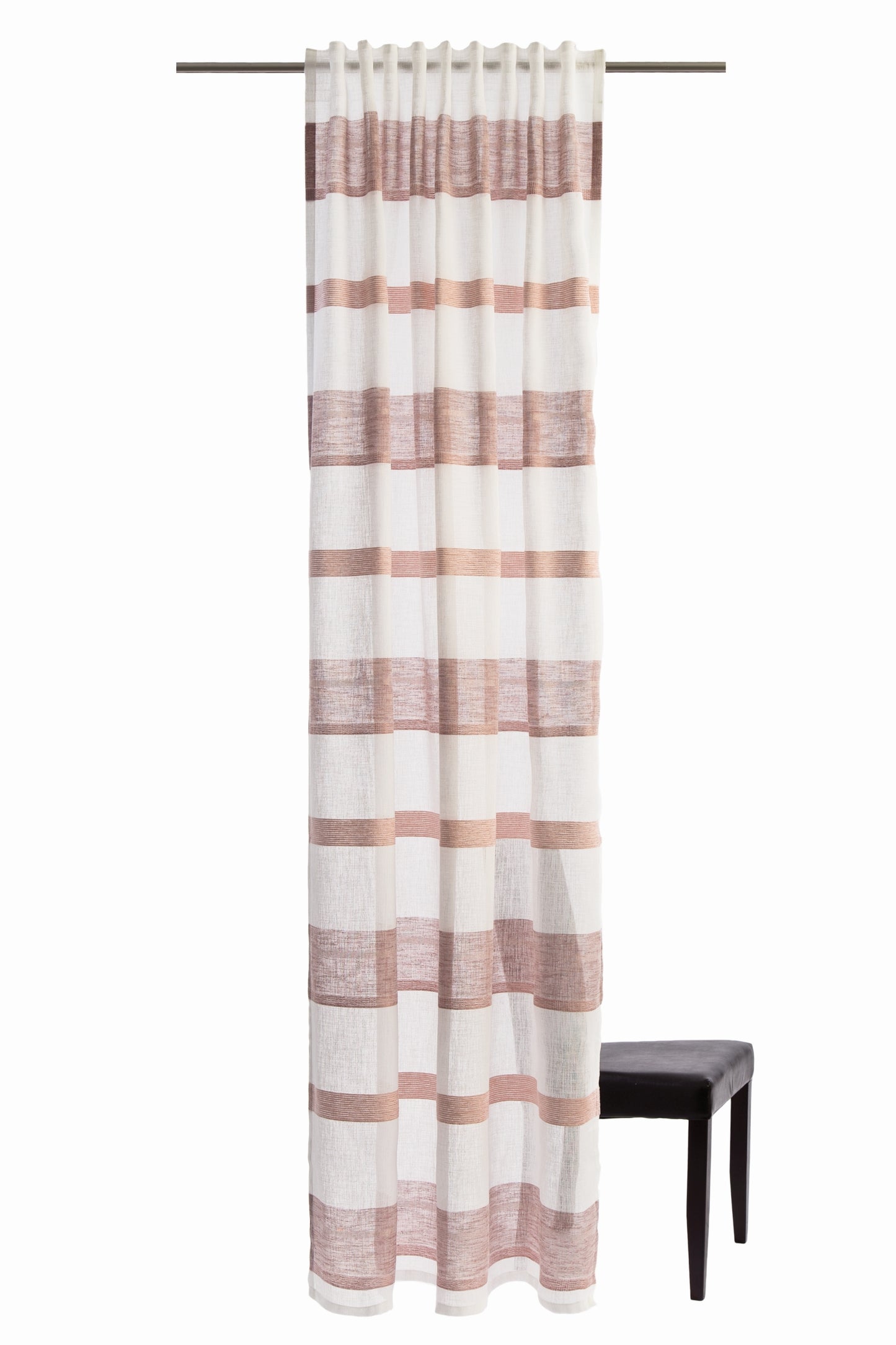 Homing Schlaufenschal Lea 140x245 Vorhang Wohnzimmer halbtransparent rose Deko