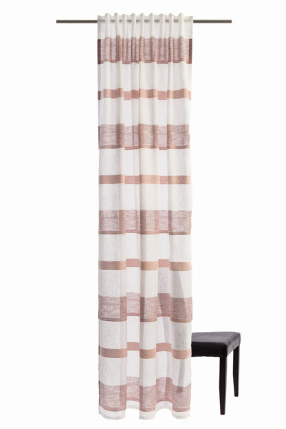 Homing Schlaufenschal Lea 140x245 Vorhang Wohnzimmer halbtransparent rose Deko