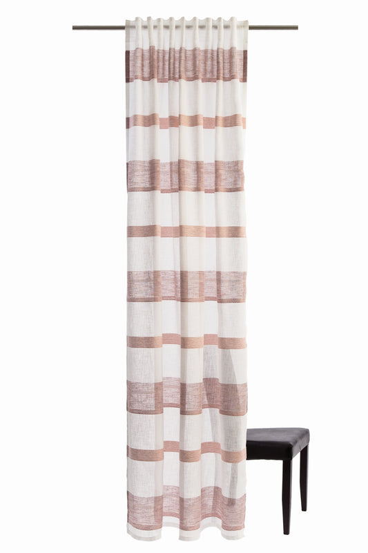 Homing Schlaufenschal Lea 140x245 Vorhang Wohnzimmer halbtransparent rose Deko