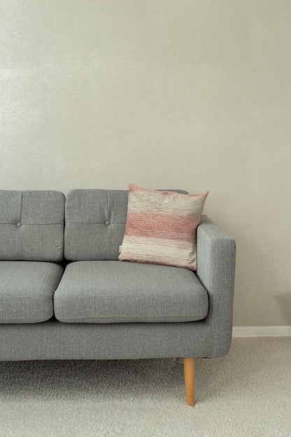 Homing Kissenhülle Linn 40x40 weiß rosa Kissen Bezug Wohnzimmer Gestreift Deko