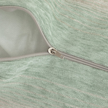 Homing Kissenhülle Linn 50x50 weiß grün Kissen Bezug Wohnzimmer Gestreift Deko