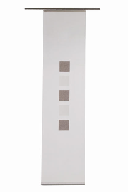 Homing Flächenvorhang Elias 60x245cm weiß-braun Vorhang Wohnzimmer Schlafzimmer