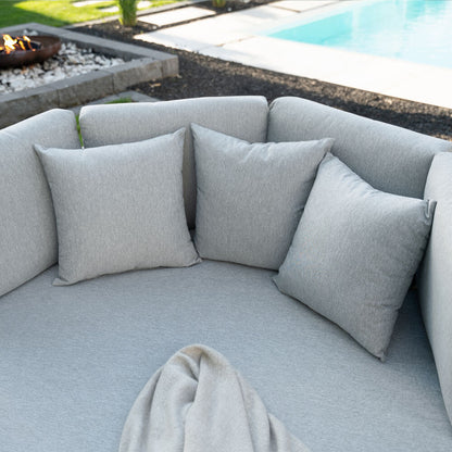 Outdoor Daybed Ø 170cm Sonneninsel Sonnenliege Gartenliege Gartenliege grau
