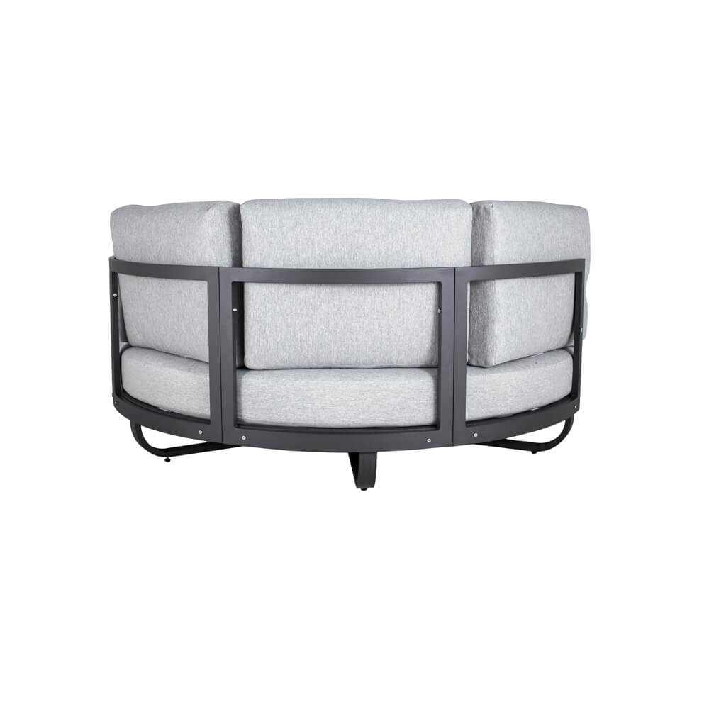 Outdoor Daybed Ø 170cm Sonneninsel Sonnenliege Gartenliege Gartenliege grau