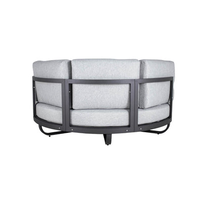 Outdoor Daybed Ø 170cm Sonneninsel Sonnenliege Gartenliege Gartenliege grau