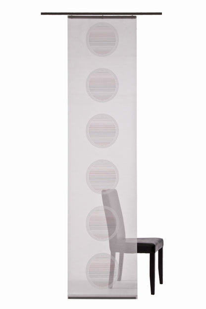 Homing Flächenvorhang Janis 60x245cm weiß-rosa Vorhang Wohnzimmer Schlafzimmer