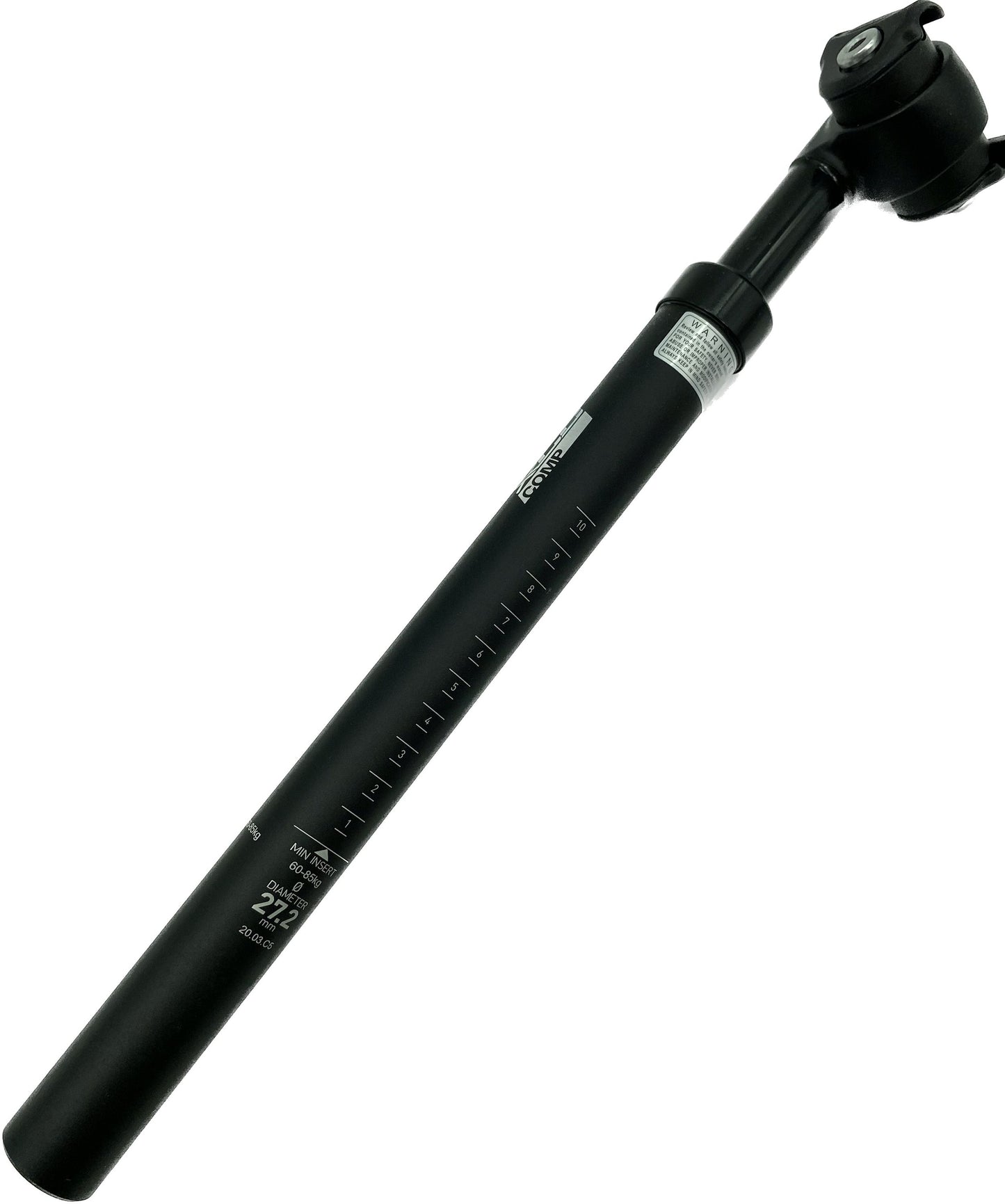 Federsattelstütze 120Kg ERGOTEC GLIDE Sattelstütze Alu Ø 27,2-31,8 schwarz