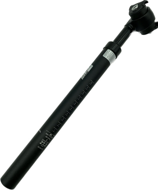 Federsattelstütze 120Kg ERGOTEC GLIDE Sattelstütze Alu Ø 27,2-31,8 schwarz