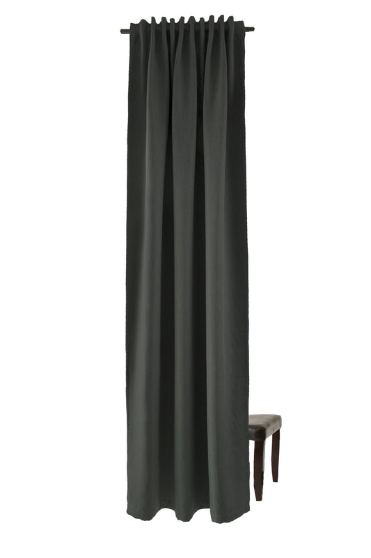 Homing Schlaufenschal Galdin 140x245 Vorhang Schlafzimmer verdunkelnd anthrazit