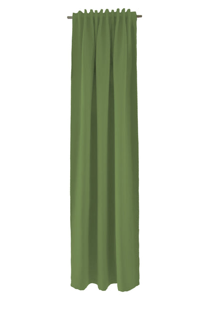Homing Verdeckter Schlaufenschal Galdin 140x245 cm olivgrün Vorhang Wohnzimmer