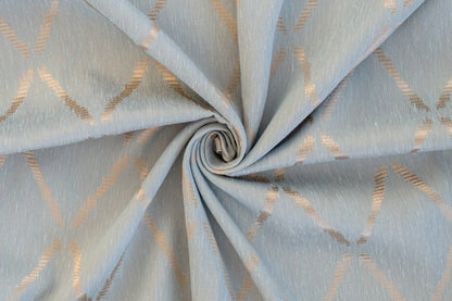 Ösenschal Deron blau/gold 140x245 Vorhang Wohnzimmer Schlafzimmer Kinderzimmer