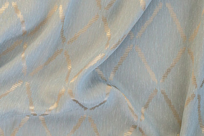 Ösenschal Deron blau/gold 140x245 Vorhang Wohnzimmer Schlafzimmer Kinderzimmer