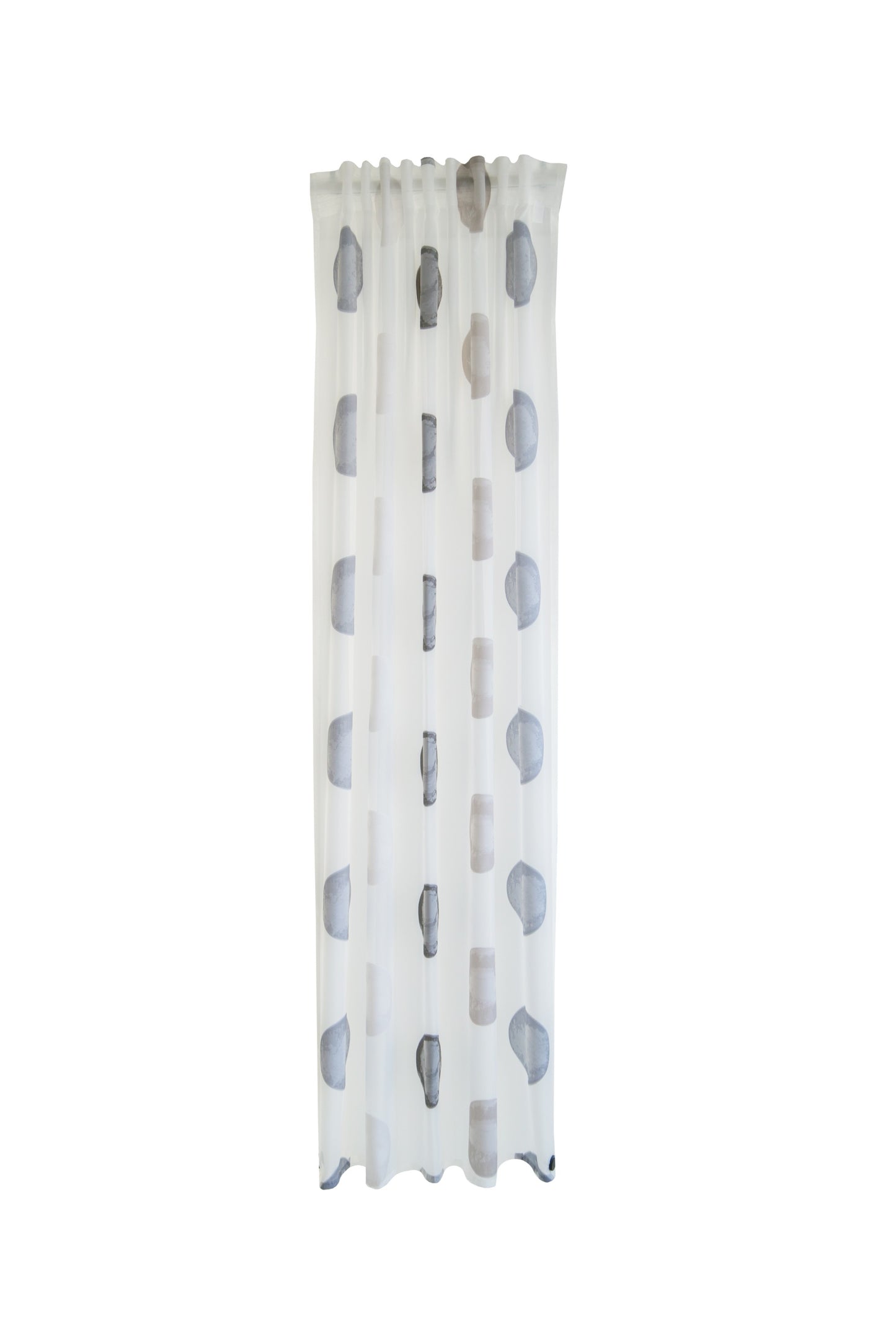 Schlaufen Vorhang Kaleo weiß/grau 140x245 Wohnzimmer Schlafzimmer Kinderzimmer